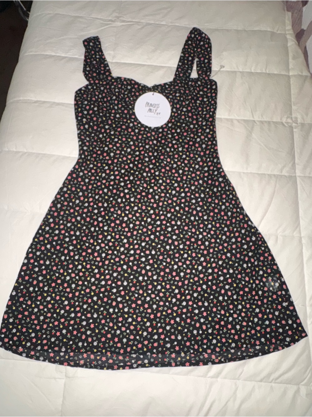 Princess Polly Black Floral Mini Dress